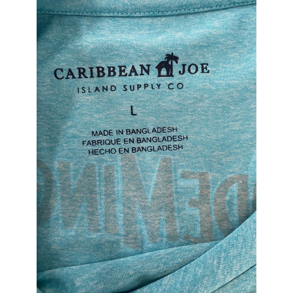 Mens Carribean Joe Breeze Tech Tee T-shirt white size Large 100% Polyester - Picture 5 of 6